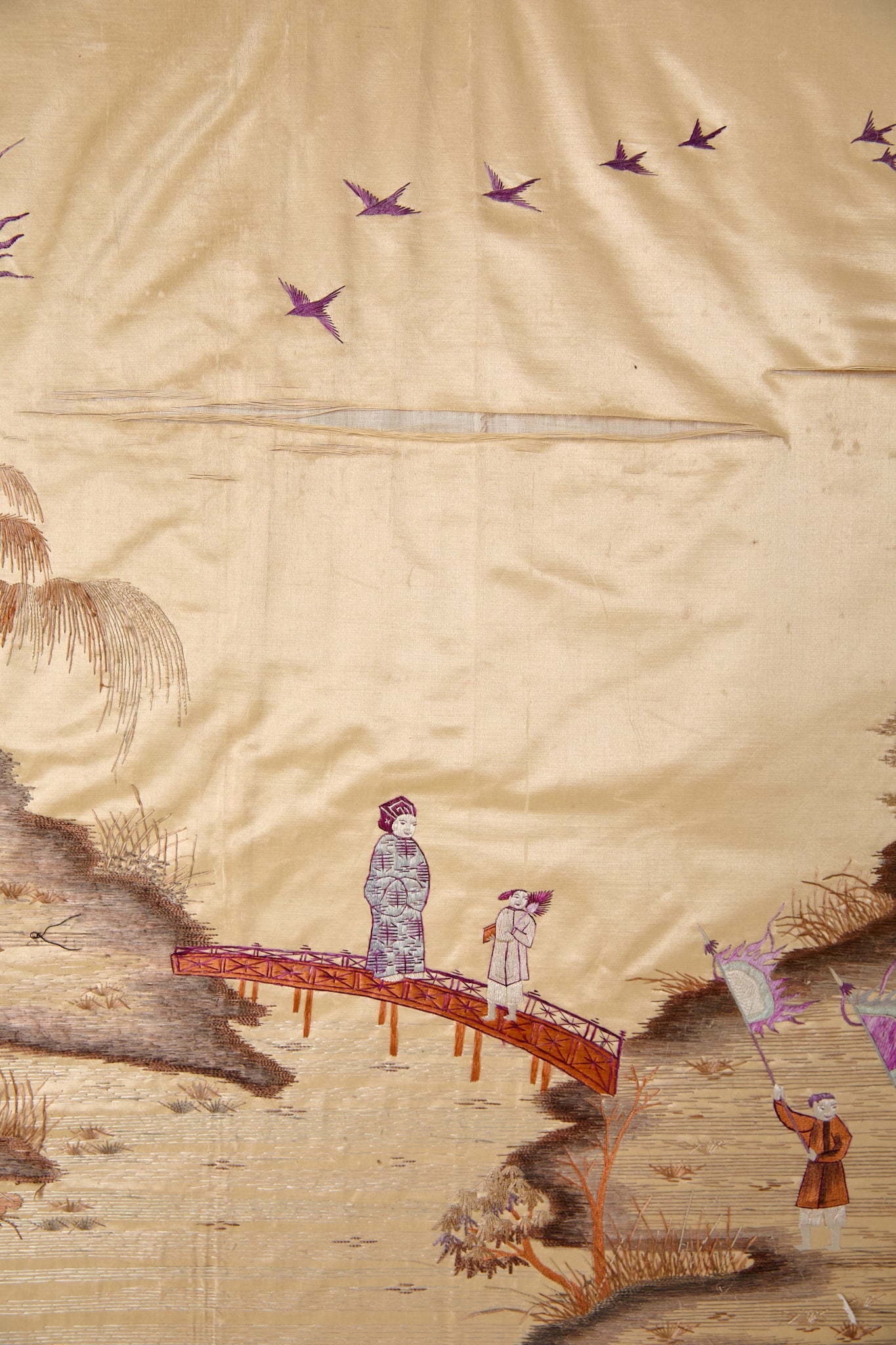 Large Chinese Silk Tapestry