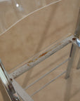 Pair of Lucite and Chrome Folding Chairs