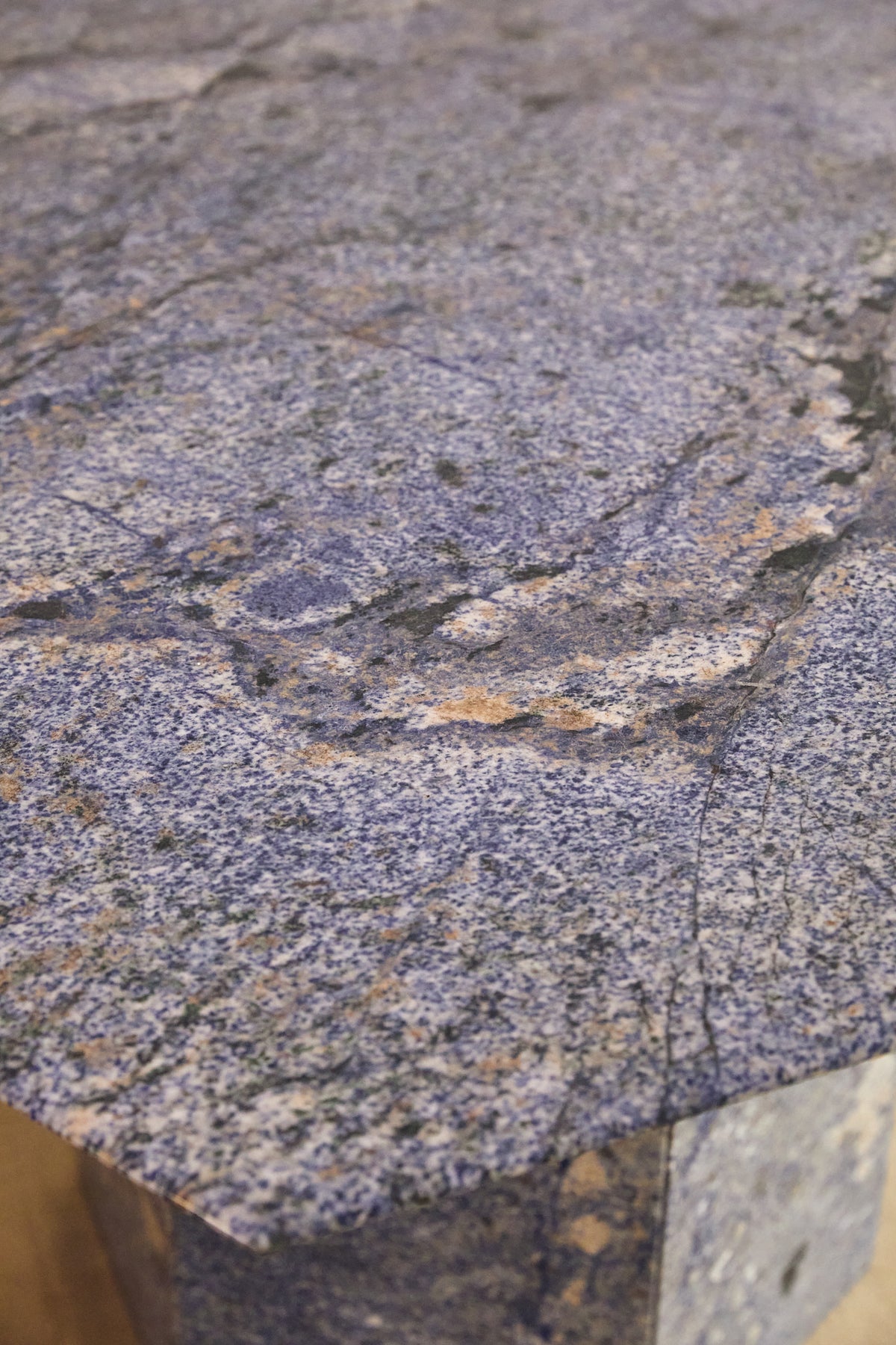 Blue 1980’s Hexagonal Granite Dining Table