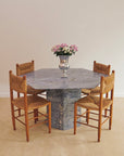 Blue 1980’s Hexagonal Granite Dining Table