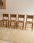 Set of x4 Rush Back Dining Chairs