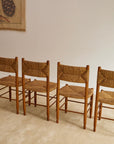 Set of x4 Rush Back Dining Chairs