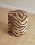 Zebra Velvet Ottoman