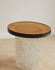 Thick Murano Glass Accent Table
