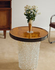 Thick Murano Glass Accent Table