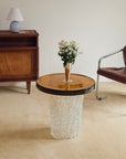 Thick Murano Glass Accent Table
