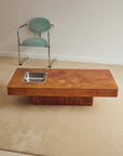 Vintage Elm Burl Coffee Table In the Manner of Willy Rizzo