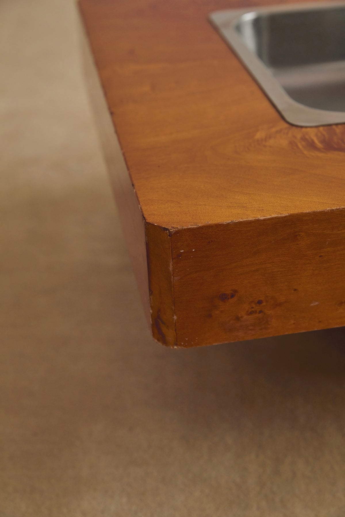 Vintage Elm Burl Coffee Table In the Manner of Willy Rizzo