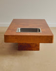 Vintage Elm Burl Coffee Table In the Manner of Willy Rizzo