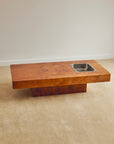 Vintage Elm Burl Coffee Table In the Manner of Willy Rizzo