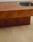 Vintage Elm Burl Coffee Table In the Manner of Willy Rizzo