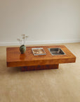 Vintage Elm Burl Coffee Table In the Manner of Willy Rizzo