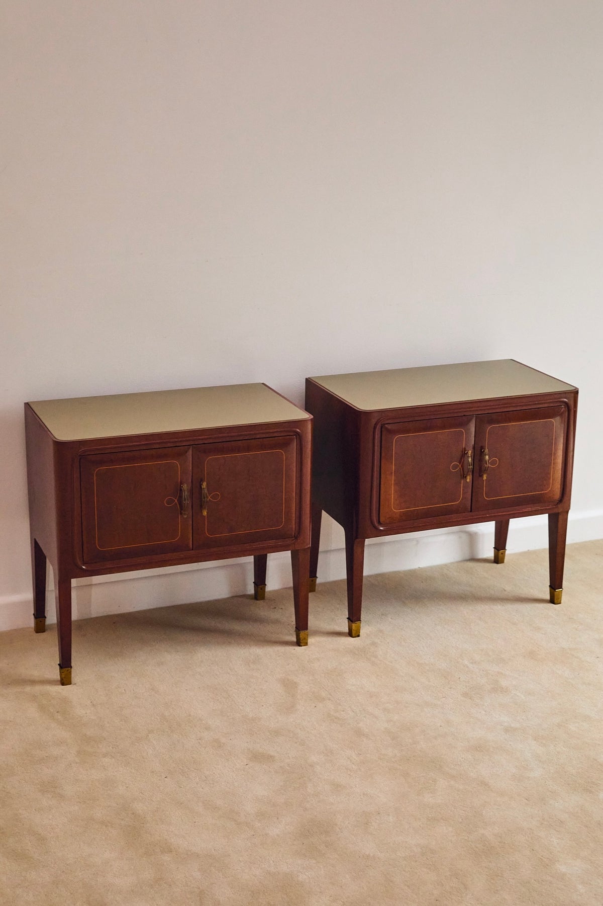 Pair of Italian Mid-Century Bedside Cabinets Attributed to Paolo Buffa (c. 1950s)