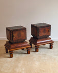 Pair of Art Deco / Italian Modernist Rosewood Bedside Cabinets, c. 1930s–1940s (In the style of Osvaldo Borsani / Paolo Buffa)
