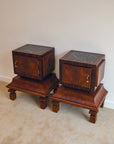 Pair of Art Deco / Italian Modernist Rosewood Bedside Cabinets, c. 1930s–1940s (In the style of Osvaldo Borsani / Paolo Buffa)