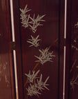 Vintage Chinoiserie Mahogany Room Divider Screen with Mother-of-Pearl Inlay
