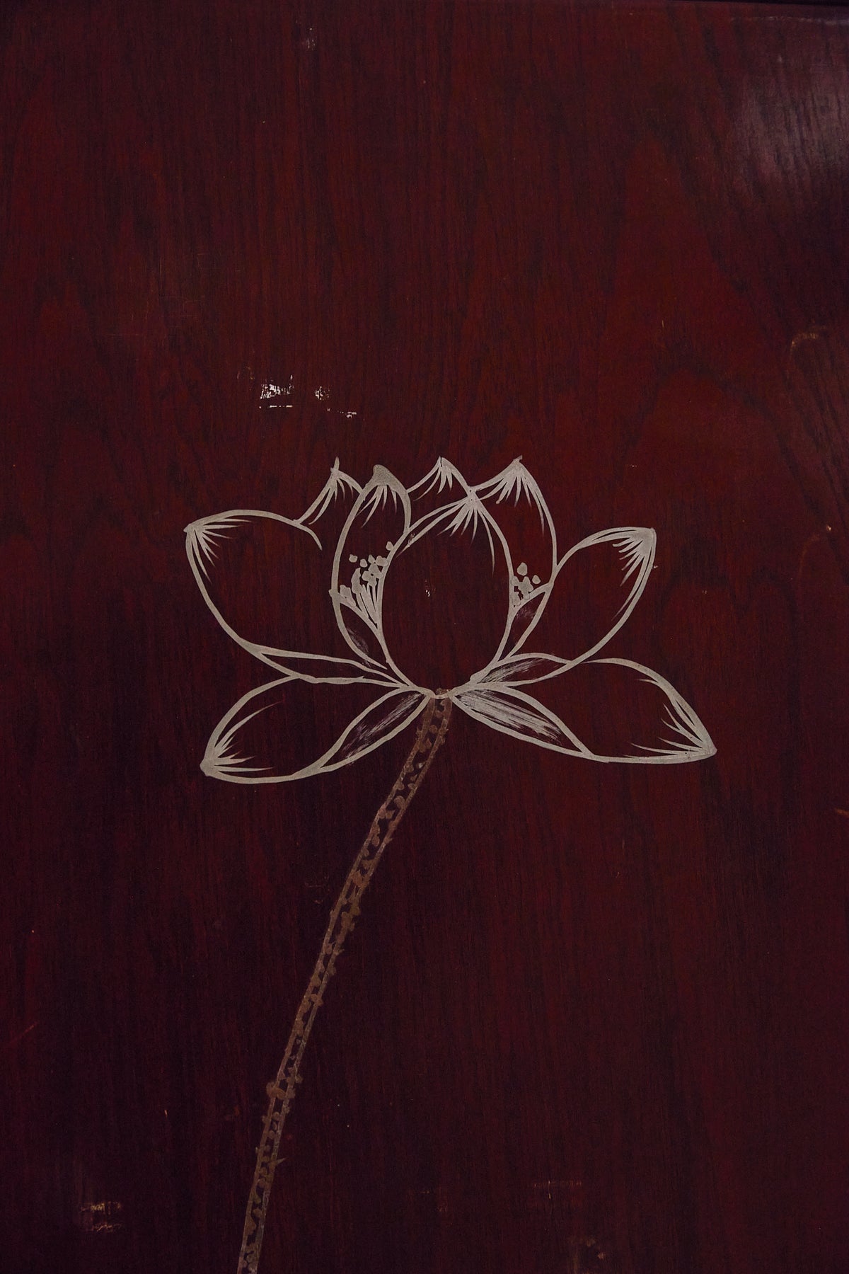 Vintage Chinoiserie Mahogany Room Divider Screen with Mother-of-Pearl Inlay